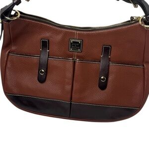 Dooney & Bourke Two-Tone Brown Leather Shoulder Bag
